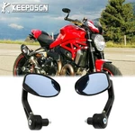 Pair 7/8" Bar End Mirrors For Ducati Monster 1000 620 695 696 796 821 S2R. Fixed Price $25.33.