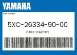 Yamaha Genuine Cable, Starter 5XC-26334-90-00. Fixed Price $39.15.