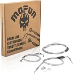 Mofun Non-abs Front Brake Line & Clutch, Throttle, Idle Cable Kit For Harley. Fixed Price $120.49.