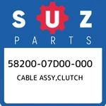 58200-07D00-000 Suzuki Cable Assy,clutch 5820007D00000, New Genuine Oem Part. Fixed Price $82.68.
