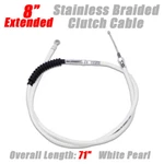 +8 Silver Pearl Clutch Cable For Harley Road King Street Electra Glide Flhx. Fixed Price $73.95.