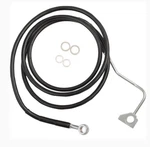 New Drag Specialties Black Vinyl Coated Front Brake Line Kit, +8 1741-3998 *. Fixed Price $73.00.