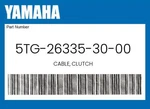 Yamaha Genuine Cable, Clutch 5TG-26335-30-00. Fixed Price $47.54.