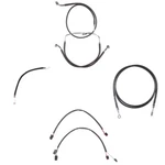 Black Cable & Brake Line Cmpt Kit 20" Apes 2016 Up Harley Touring No Abs. Fixed Price $362.25.
