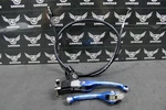 2003 Kawasaki KX125 Streamline Reflex Blue Clutch Perch & Brake Lever Cable Set. Fixed Price $129.99.