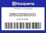 Husqvarna Genuine Clutch Cable - 28502090000. Fixed Price $15.15.