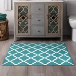 Crystal Art 361456WEB Washable Rug Moroccan Trellis Teal 3X5. Fixed Price $72.56.