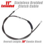 +11" Stainless Braided Clutch Cable For Harley 90-06 Softail / 93-05 Dyna Smoke. Fixed Price $62.95.