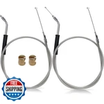Chrome Braided Throttle Idle Cable Kit 14" Ape Hanger Harley Softail 2000-2006. Fixed Price $80.99.
