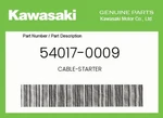 Kawasaki Genuine Cable-starter 54017-0009. Fixed Price $35.35.