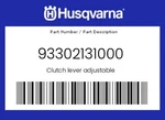 Husqvarna Genuine Clutch Lever Adjustable - 93302131000. Fixed Price $47.11.