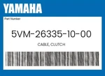 Yamaha Genuine Cable, Clutch 5VM-26335-10-00. Fixed Price $37.19.