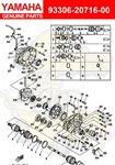 Yamaha BEARING(2NL) 93306-20716-00 Oem New. Fixed Price $65.49.