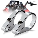 2-PACK Cable Clamps Black Billet Handlebar Frame Mount For Clutch 1.5" Chrome. Fixed Price $52.20.