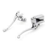 1" Handlebar Control Reservoir 14MM Bore Brake Clutch Levers Motorcycle Chrome. Fixed Price $51.85.