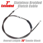 +7" Stainless Braided Clutch Cable For Harley 90-06 Softail / 93-05 Dyna Smoke. Fixed Price $69.95.