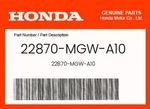 Honda Genuine 22870-MGW-A10. Fixed Price $25.16.