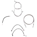 Stainless Cable & Brake Line Cmpt Kit 20" Apes 2016 Up Harley Touring No Abs. Fixed Price $362.25.