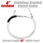 +4 White Pearl Clutch Cable For Harley Road King Flhr Street Electra Glide. Fixed Price $55.95.