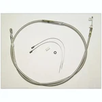 Magnum Polished Stainless Braided 70" Plus + 8 Clutch Cable For Harley Flh/t .... Fixed Price $130.16.