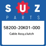 58200-20K01-000 Suzuki Cable Assy,clutch 5820020K01000, New Genuine Oem Part. Fixed Price $37.85.