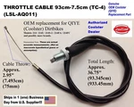QG-214 Series Coolster Dbike Throttle Cable 93CM-7.5CM (TC-4) (LSL-AQ011) Qiye. Fixed Price $19.99.