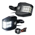 Pair Utv Side Rear View Mirrors W/ Spot Light For Polaris Ranger Rzr S900 Yamaha. Fixed Price $108.21.