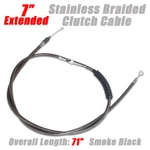 +7" Stainless Braided Clutch Cable For Harley 00-05 Dyna / 87-06 Softail Smoke. Fixed Price $69.95.