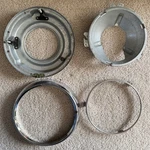 Harley-davidson 7" Headlight Bucket, Mount & Retaining Rings, Trim Bezel Chrome. Fixed Price $49.99.