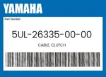 Yamaha Genuine Cable, Clutch 5UL-26335-00-00. Fixed Price $35.59.
