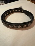 Harley-davidson Leather Belt With Silver-tone Shield Medallions. Fixed Price $64.95.