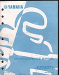 Yamaha YZ250T1 Owner's Service Manual LIT-11626-18-34 MN2781. Fixed Price $18.95.